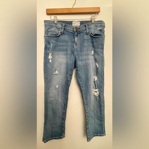Current/Elliott Jeans The Skinny Boy High Rise Cropped